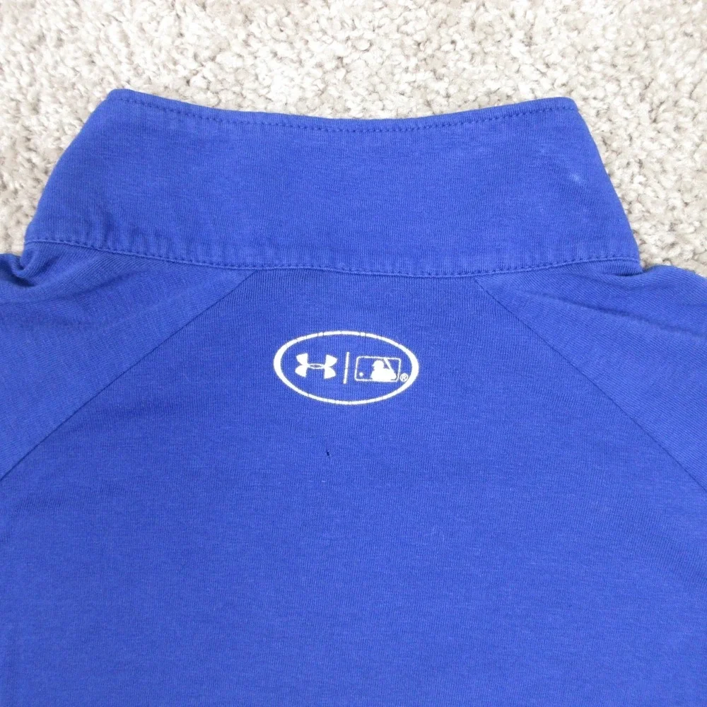 New‎ York Mets Sweater Womens Large Blue Under Armour 1/4 Zip Pullover Fanatics